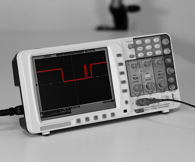 Initialisierungssequenz des 1-Wire Bus am Osziloskop